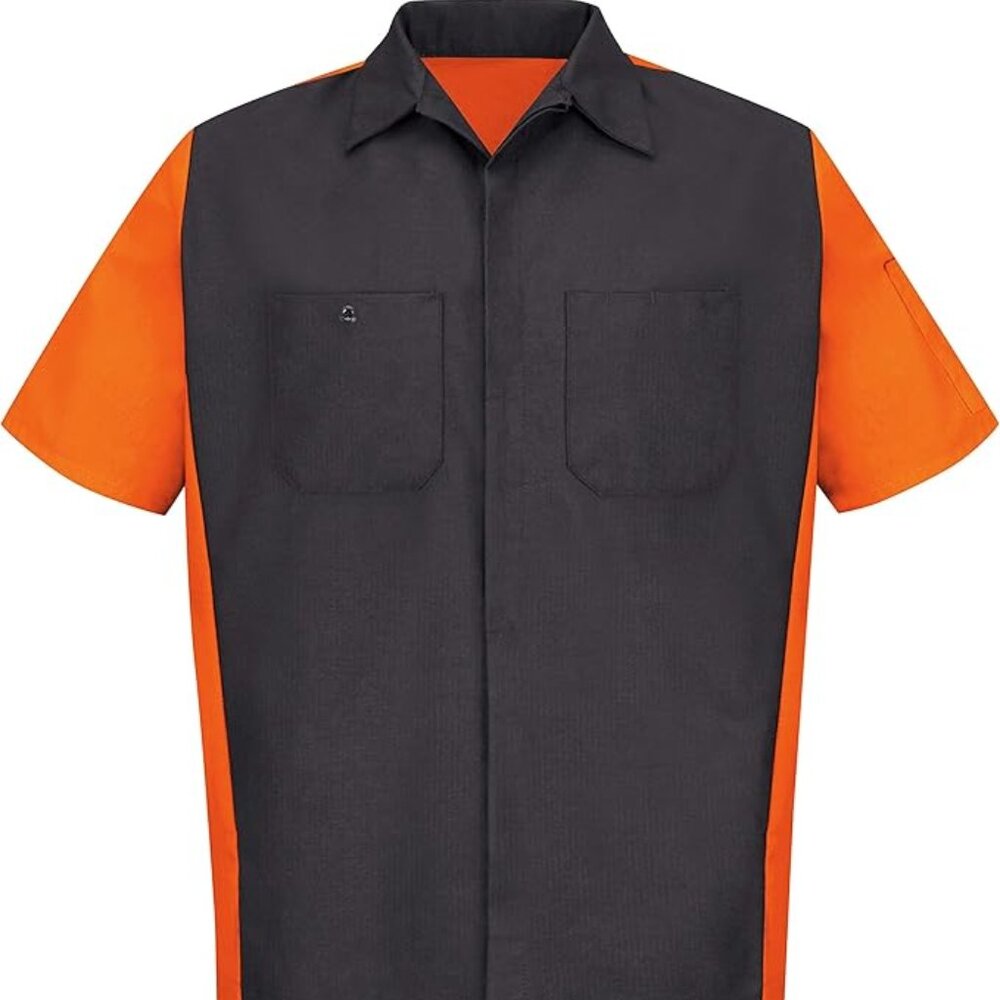 Red Kap SY20 Industrial Crew Shirt Black/Green Short Sleeve (Various Sizes)
